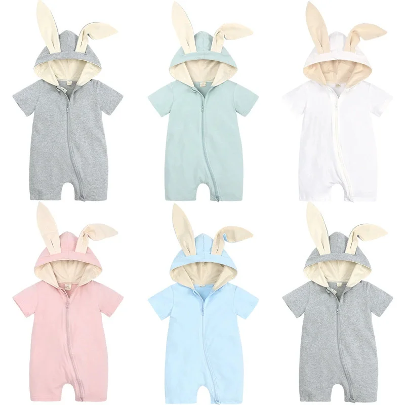 2026 New Style Spring Summer Baby Onesies Solid Hooded Cotton Rabbit Ear Newborn Romper Short Sleeve Infant Toddler Jumpsuits
2026 New Style Spring Summer Baby Onesies Solid Hooded Cotton Rabbit Ear Newborn Romper Short Sleeve Infant Toddler Jumpsuits