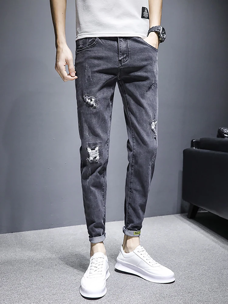 Мужские джинсовые джинсы Slim Fit, тонкие летние модные корейские джинсы, повседневная одежда с несколькими карманами, средней талией, застежка-молния
Мужские джинсовые джинсы Slim Fit, тонкие летние модные корейские джинсы, повседневная одежда с несколькими карманами, средней талией, застежка-молния