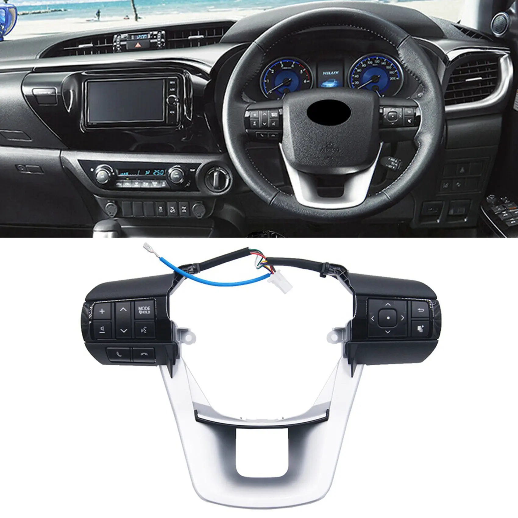 Rare 2X Audio Mode Control Switch Multifunctional Steering Wheel 84250-0E120 For Toyota Hilux Revo Rocco Fortuner 2015-2020
Rare 2X Audio Mode Control Switch Multifunctional Steering Wheel 84250-0E120 For Toyota Hilux Revo Rocco Fortuner 2015-2020