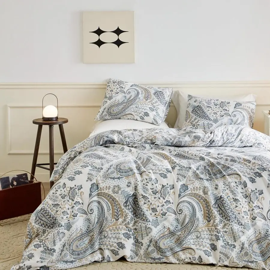 Blue Paisley Duvet Cover King 100 Cotton Vintage Floral Duvet Cover 3 Pcs Set 1 Boho Brown Flower Duvet Cover with Zipper Ties 2
Blue Paisley Duvet Cover King 100 Cotton Vintage Floral Duvet Cover 3 Pcs Set 1 Boho Brown Flower Duvet Cover with Zipper Ties 2