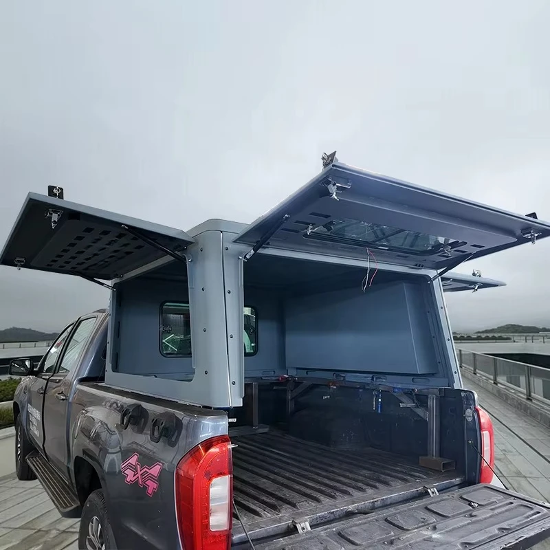 Universal Pickup Truck Canopy Hardtop Design with Roof Rack Slots Compatible with 5FT-6.5FT Beds on Most Pickup Models
Universal Pickup Truck Canopy Hardtop Design with Roof Rack Slots Compatible with 5FT-6.5FT Beds on Most Pickup Models