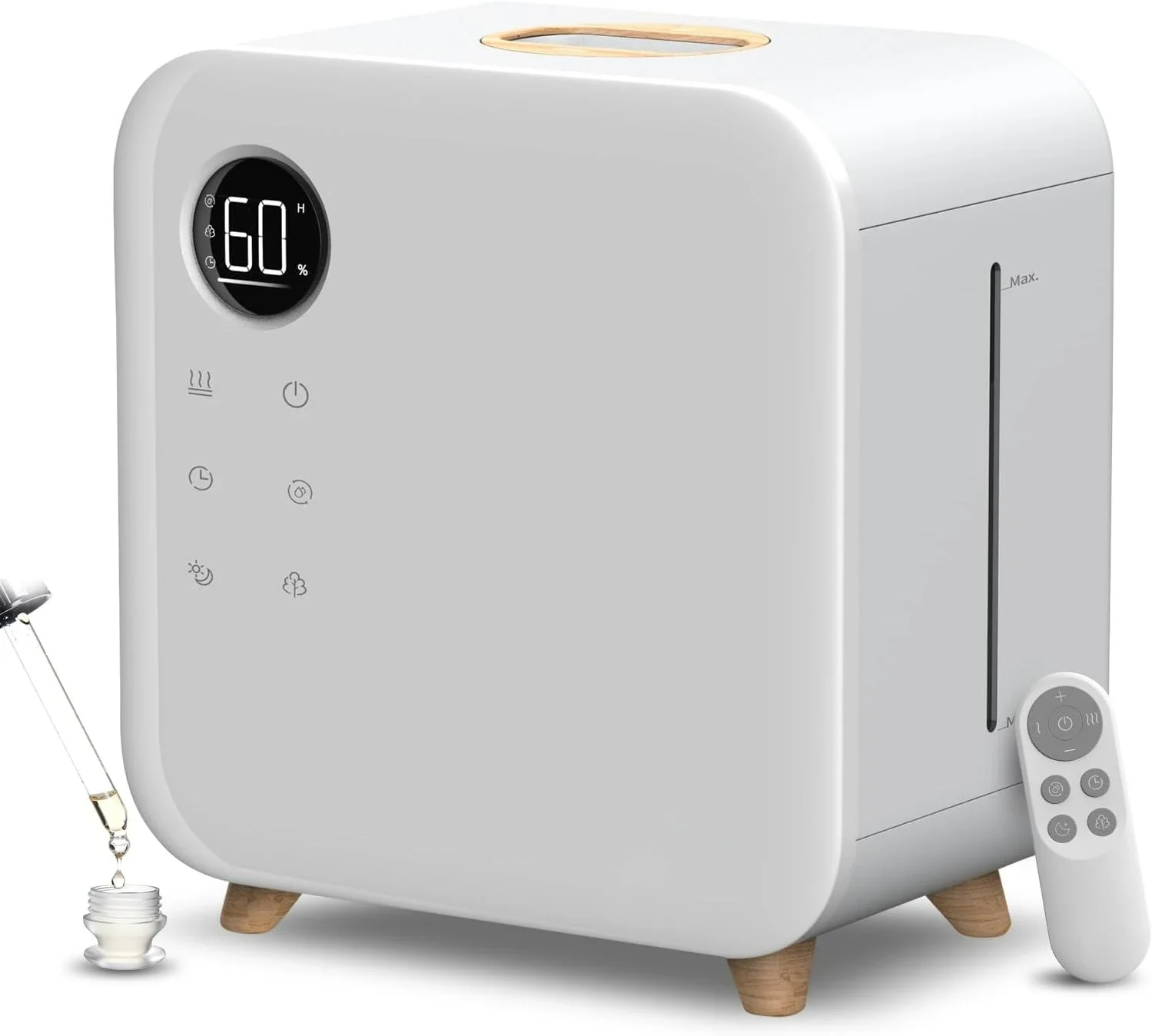 rol, Timer, and Waterless Auto Shut-Off, Large Room Air Humidifiers for Home, Office, Baby, Up to 40H Runtime, White
rol, Timer, and Waterless Auto Shut-Off, Large Room Air Humidifiers for Home, Office, Baby, Up to 40H Runtime, White