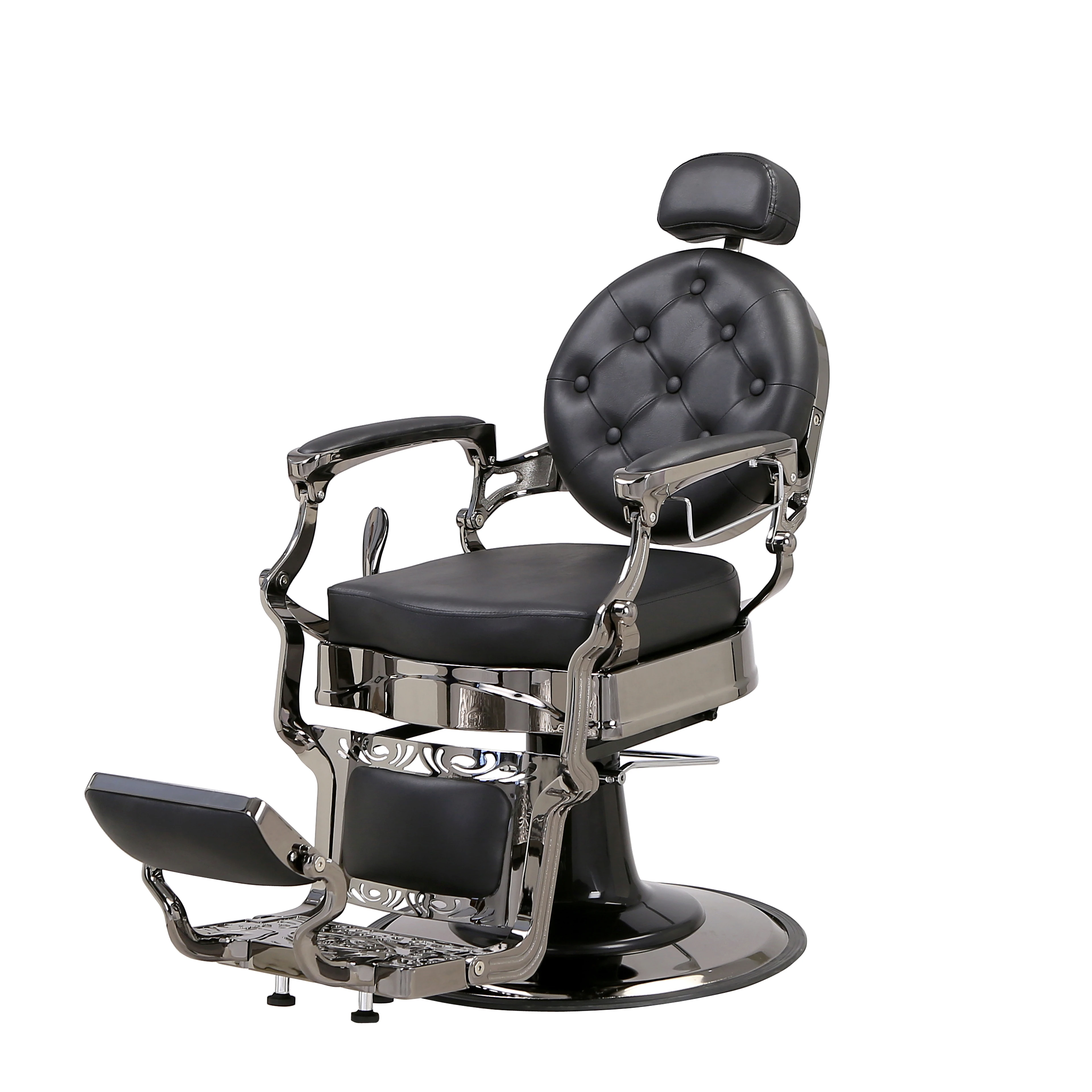 Synthetic Leather Deluxe Vintage Salon Furniture Comfortable Black Barber Chair
Synthetic Leather Deluxe Vintage Salon Furniture Comfortable Black Barber Chair
