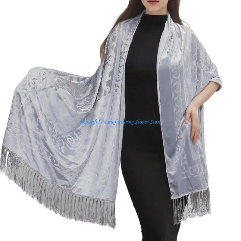 E56A Luxurious Shawl for Women Cheongsam Dress Shoulder Wrap Multifunctional Long Fringed Scarf with Chinese Embroidery
E56A Luxurious Shawl for Women Cheongsam Dress Shoulder Wrap Multifunctional Long Fringed Scarf with Chinese Embroidery