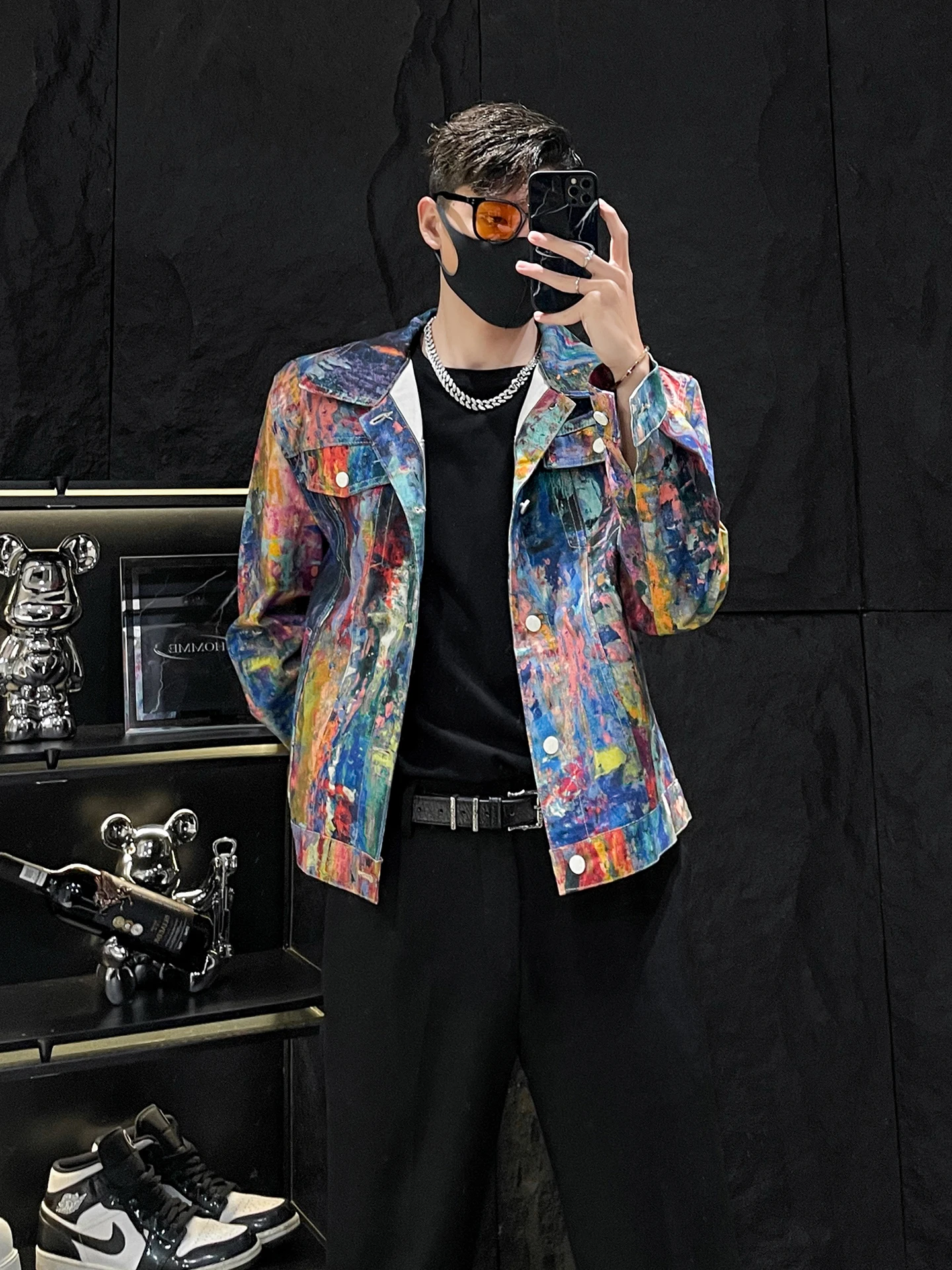 Мужская джинсовая куртка No Limit Mirror HOMME с принтом «Масляная живопись», молодежная, весенне-осенняя верхняя одежда
Мужская джинсовая куртка No Limit Mirror HOMME с принтом «Масляная живопись», молодежная, весенне-осенняя верхняя одежда