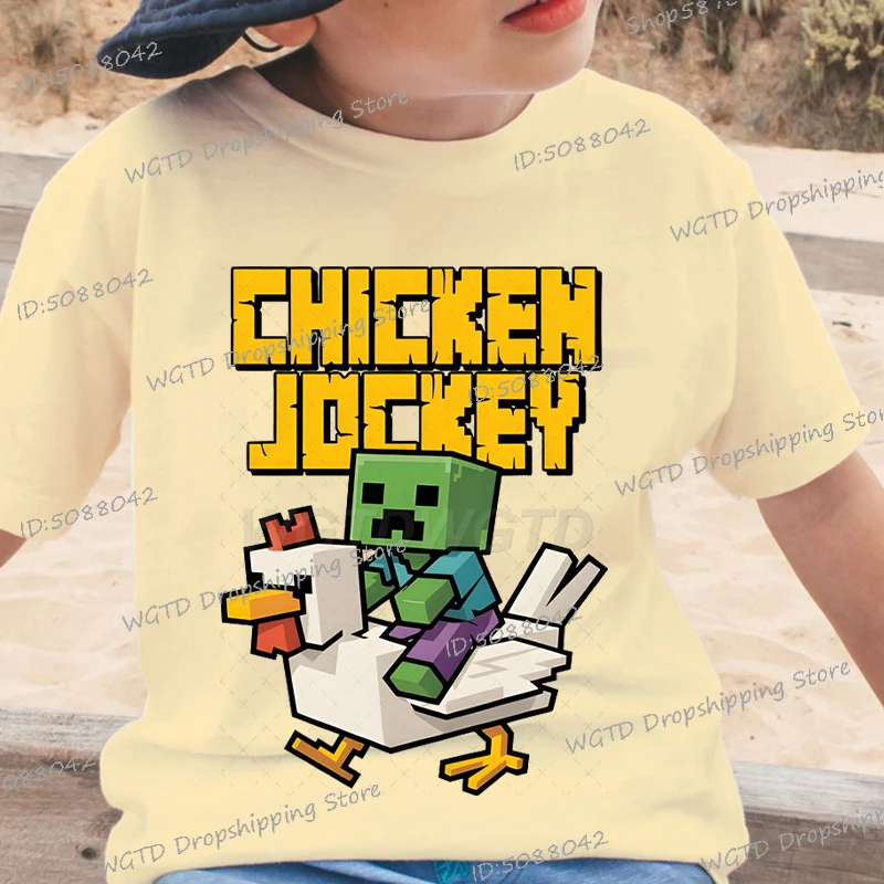 Funny Anime Chicken Jockey Game Children T-shirts Cartoon Chicken Jockey Short Sleeve Tops Tees Funny Figure Boys Girls Tshirt
Funny Anime Chicken Jockey Game Children T-shirts Cartoon Chicken Jockey Short Sleeve Tops Tees Funny Figure Boys Girls Tshirt
