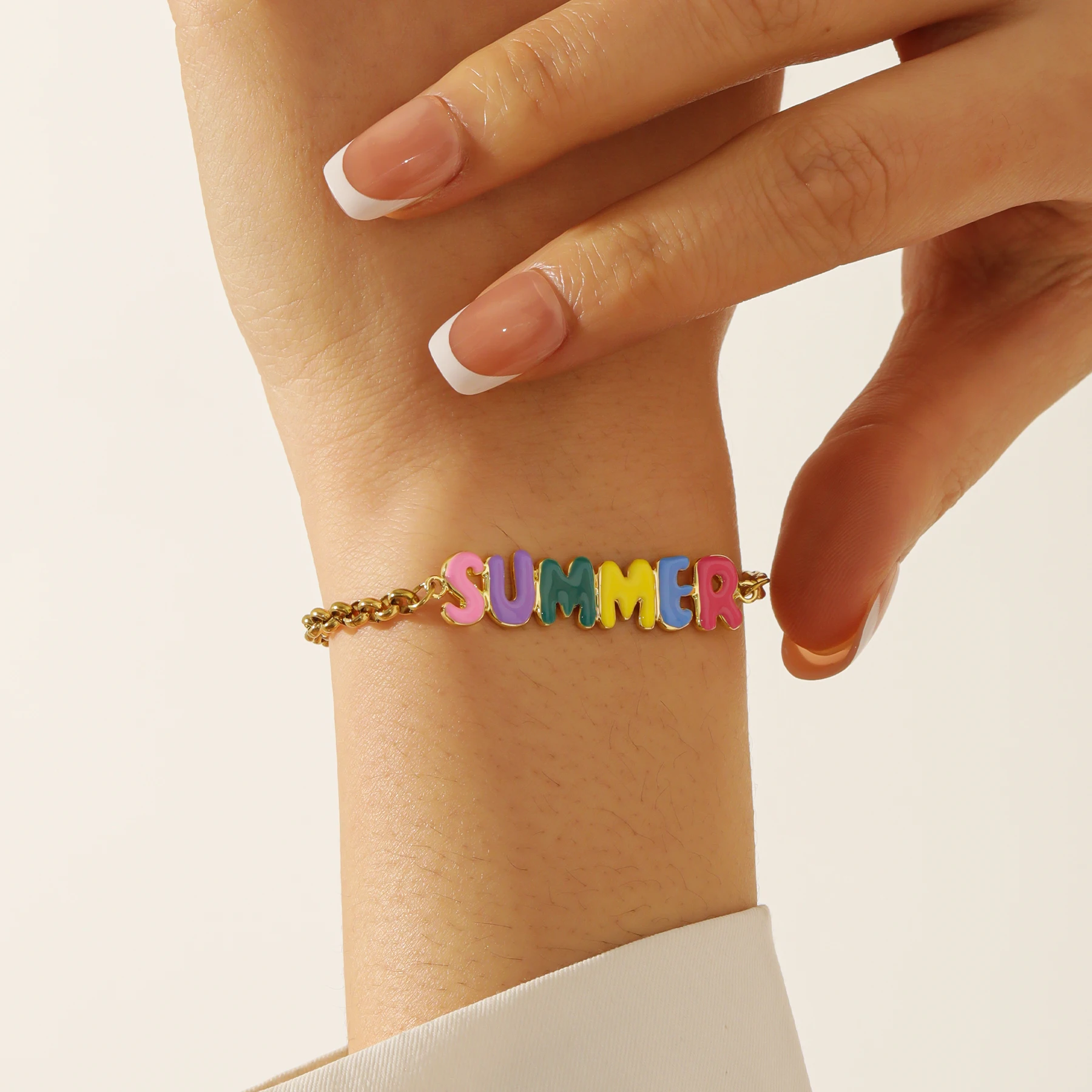 Customized Colorful Enamel Bracelet Personalized Name Pendant Bracelet For Women Custom Enamel Stainless Steel Jewelry For Her
Customized Colorful Enamel Bracelet Personalized Name Pendant Bracelet For Women Custom Enamel Stainless Steel Jewelry For Her