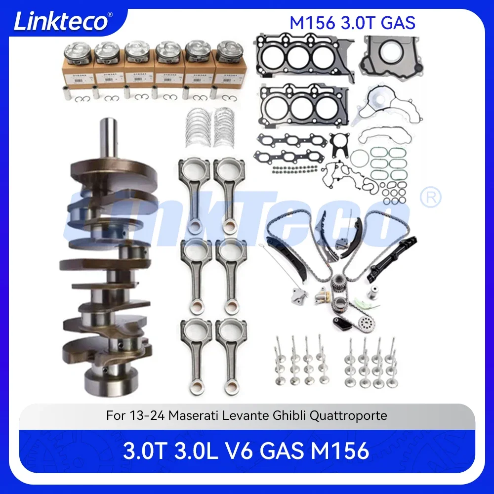 Engine Rebuild Timing Chain Kit Gasket Piston Bearing Set Crankshaft For M156 Maserati Levante Ghibli Quattroporte 3.0 T L 3.0T
Engine Rebuild Timing Chain Kit Gasket Piston Bearing Set Crankshaft For M156 Maserati Levante Ghibli Quattroporte 3.0 T L 3.0T