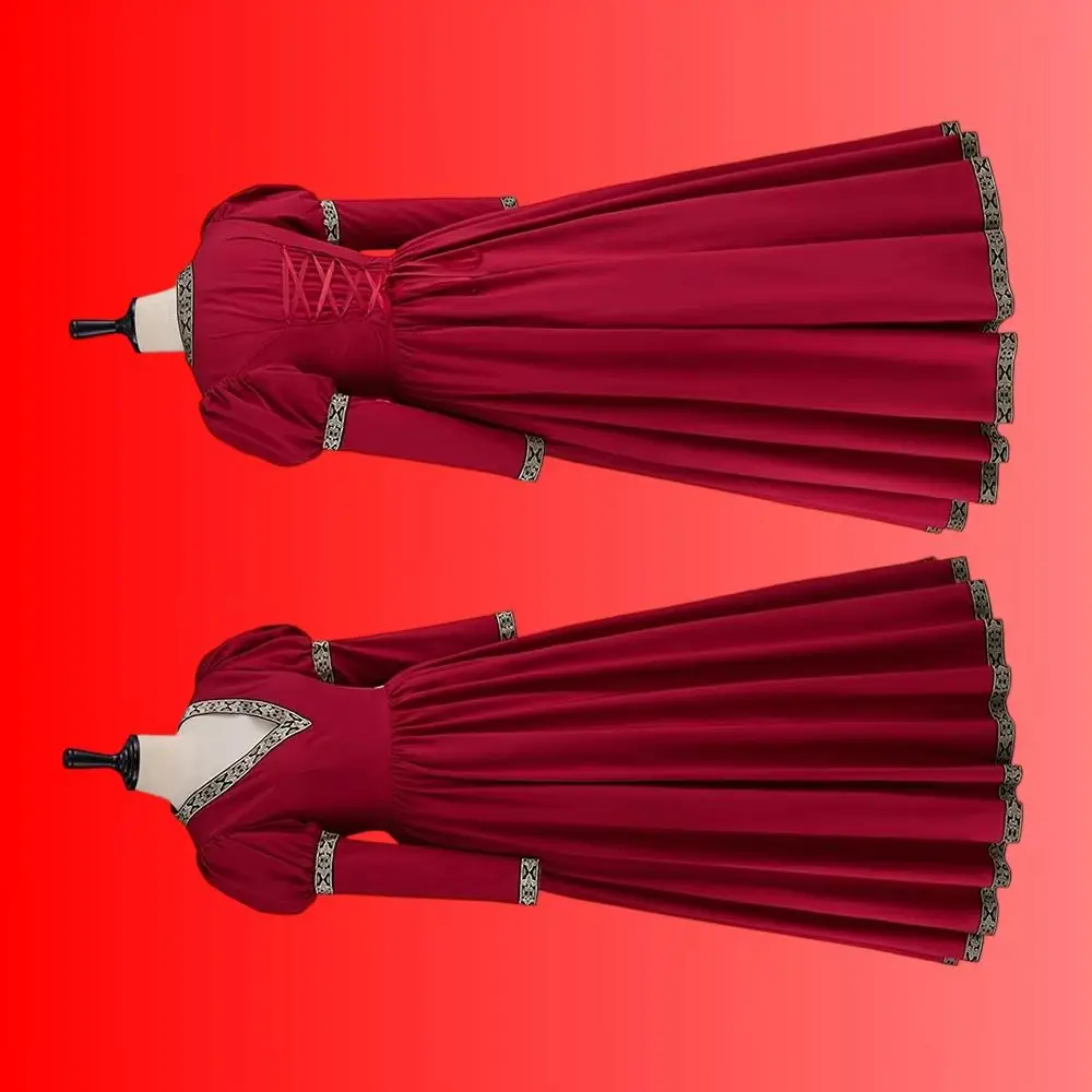 Renaissance Queen Red Morning Walking Costume Victorian Edwardian Duchess Manor Tea Party Dress Christmas Ball Gown
Renaissance Queen Red Morning Walking Costume Victorian Edwardian Duchess Manor Tea Party Dress Christmas Ball Gown