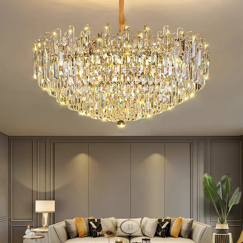 Luxury Ceiling Chandeliers Home Decoration LED Hanging Lamp for Living Room Decor Gold Lustre Lighting Modern Crystal Pendant
Luxury Ceiling Chandeliers Home Decoration LED Hanging Lamp for Living Room Decor Gold Lustre Lighting Modern Crystal Pendant