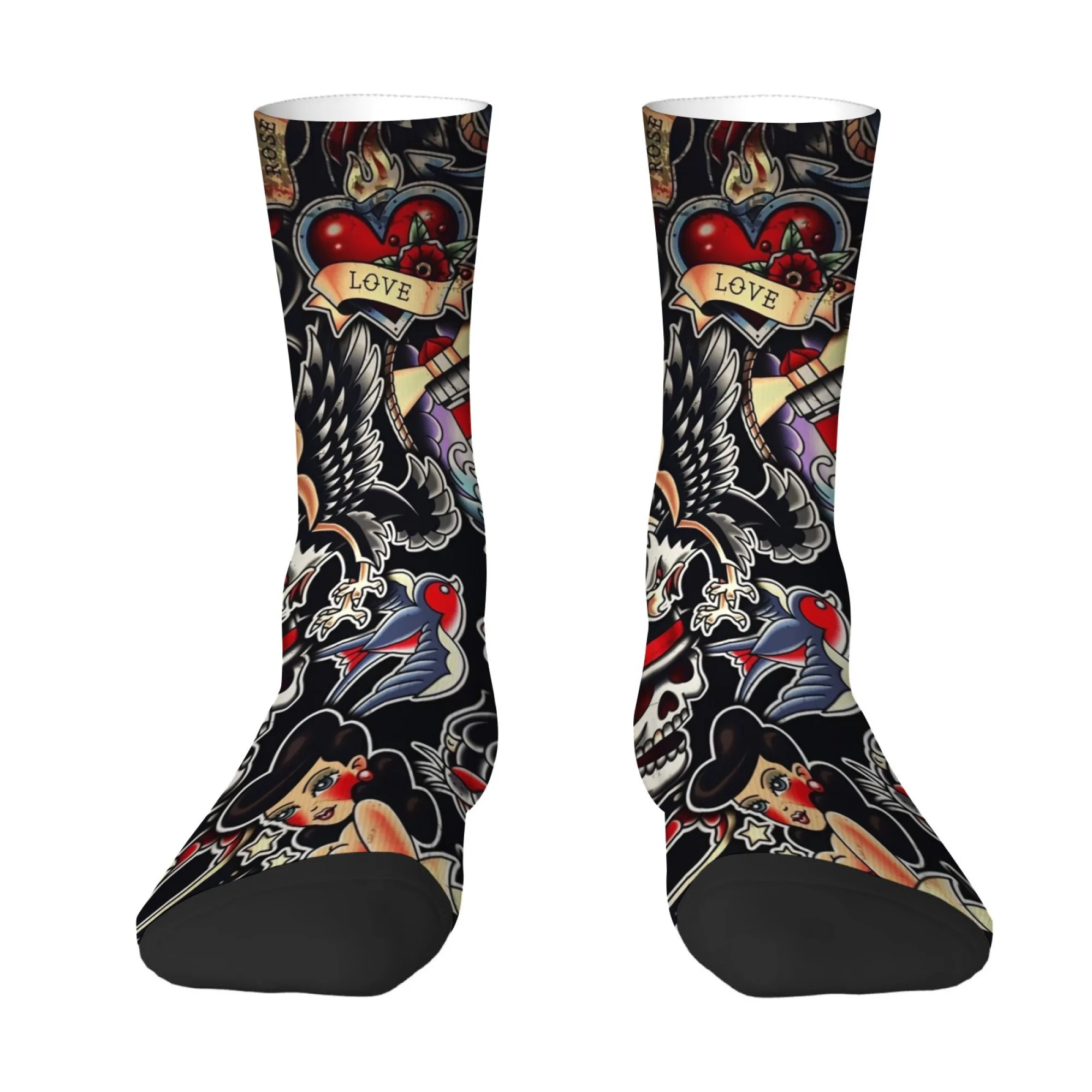 American Tattoo All-over Print Men Socks School Retro Red Heart Swallow Fashion Socks Soft Breathable Socks for Street Parties
American Tattoo All-over Print Men Socks School Retro Red Heart Swallow Fashion Socks Soft Breathable Socks for Street Parties