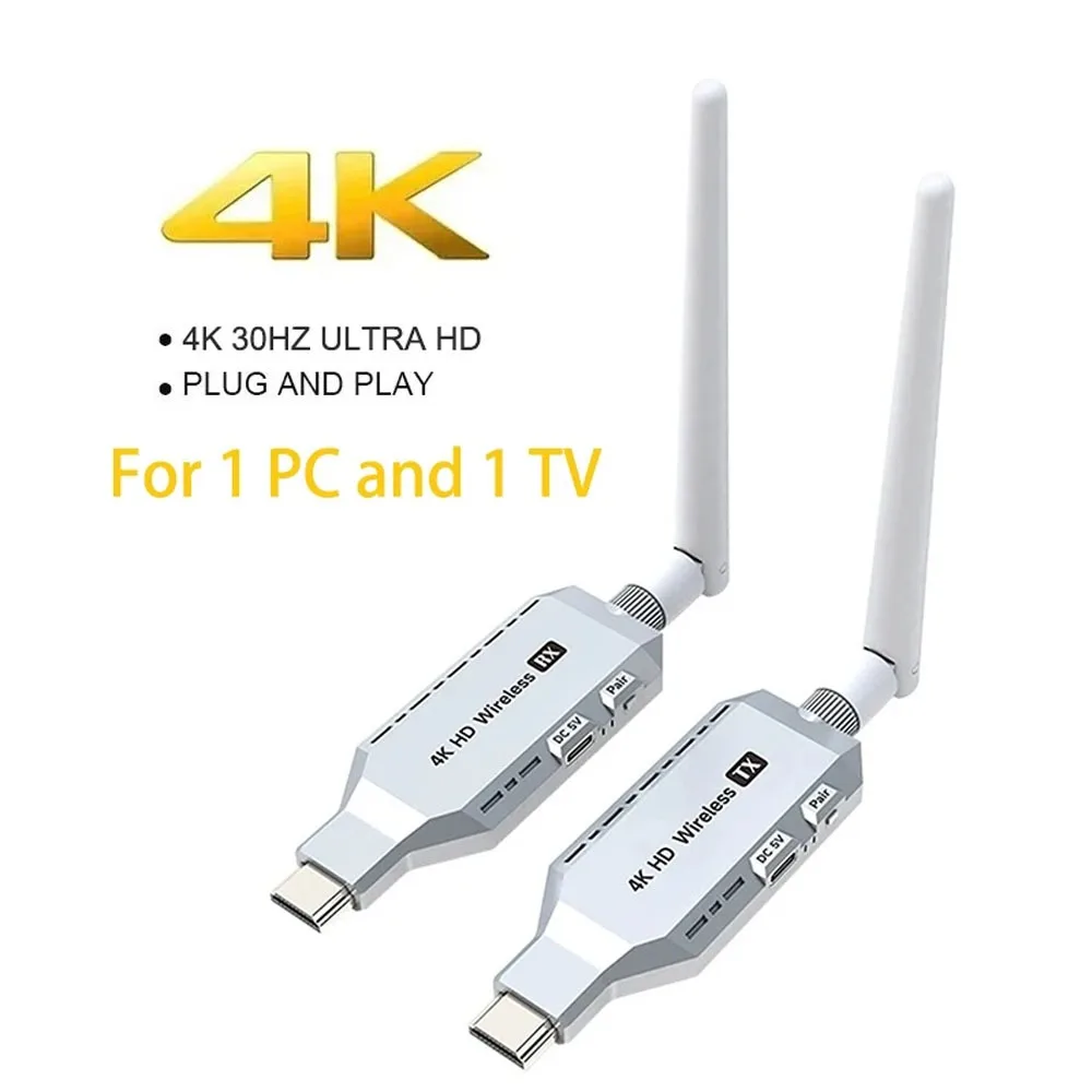 4K 50M HDMI-Compatible Wireless Extender 5.8G Transmitter Receiver For Laptop PS4 Camera to TV Monitor Projector Low Latency
4K 50M HDMI-Compatible Wireless Extender 5.8G Transmitter Receiver For Laptop PS4 Camera to TV Monitor Projector Low Latency