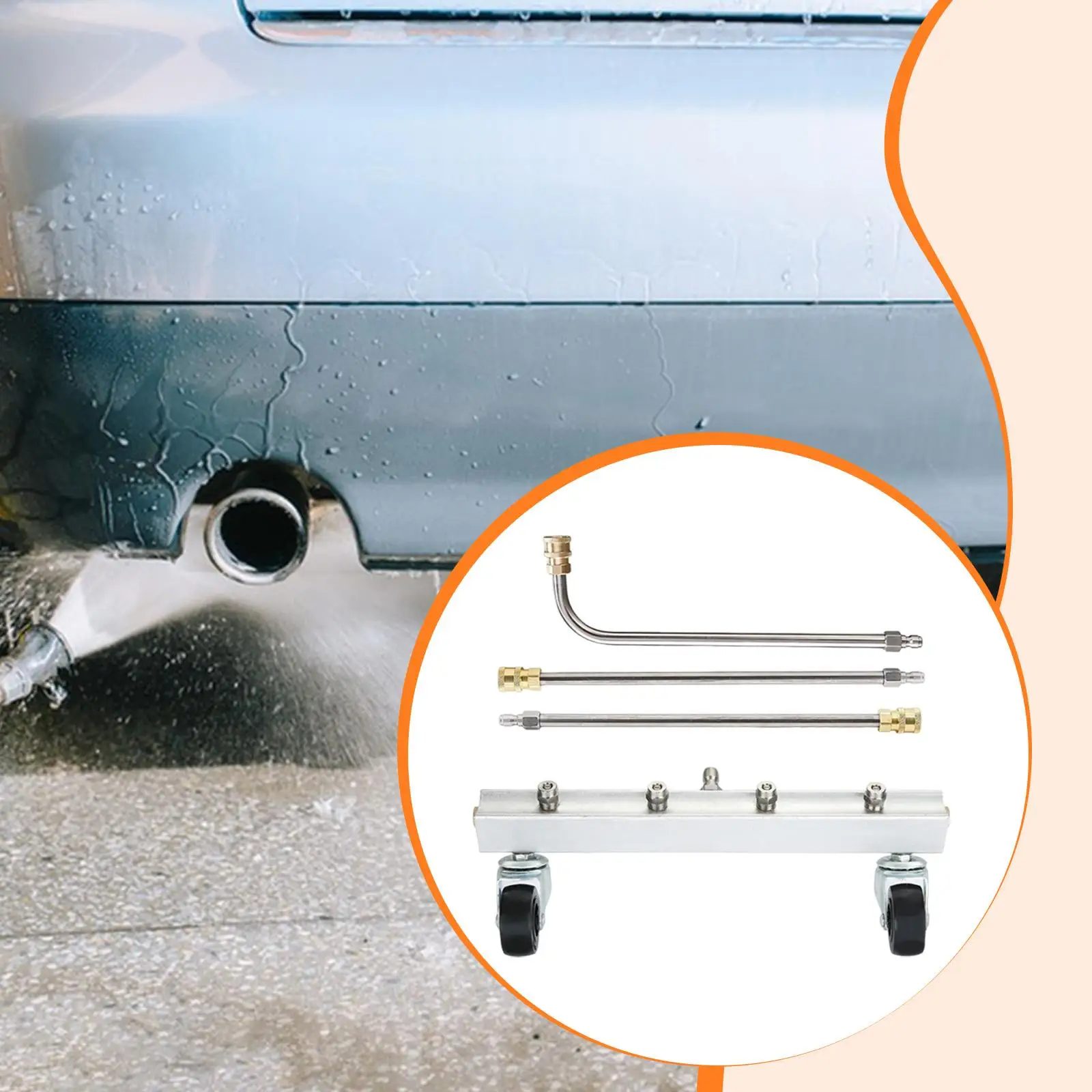 Pressure Washer Undercarriage Cleaner Set Car Wash Water Broom for Vehicles
Pressure Washer Undercarriage Cleaner Set Car Wash Water Broom for Vehicles