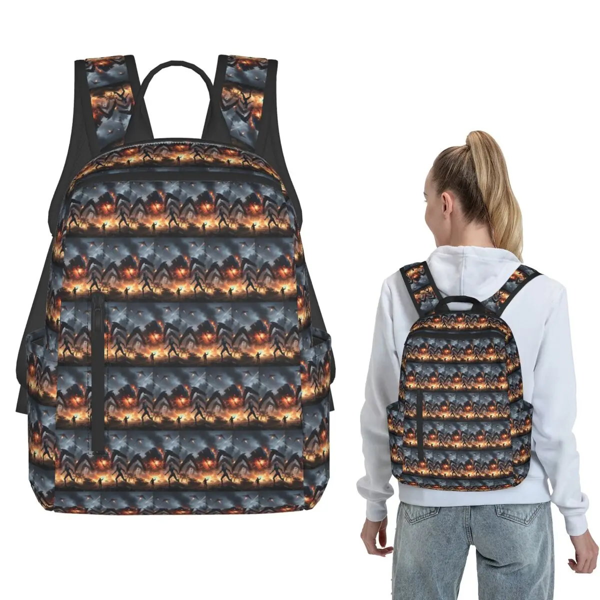 Alien Invasion Backpack Daypack Children BookBag School Bag Shoulder Bags for Men Women
Alien Invasion Backpack Daypack Children BookBag School Bag Shoulder Bags for Men Women