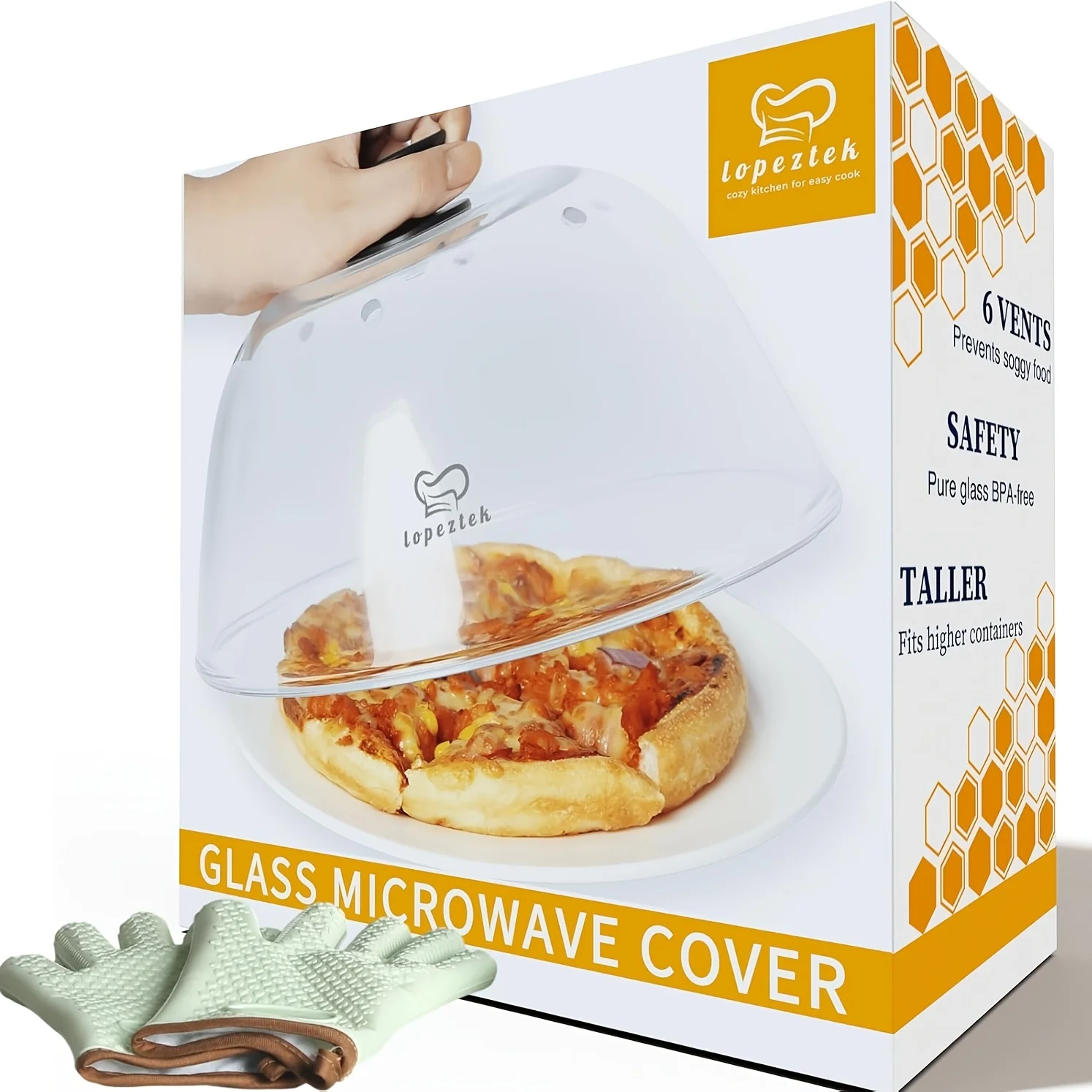 High-Rise Splash-Proof Glass Lid Fits 0.9-2.2 Cubic Foot Microwaves Dish-safe Splash Guard BPA-free, Dishwasher-safe Lid Features Handle Design
High-Rise Splash-Proof Glass Lid Fits 0.9-2.2 Cubic Foot Microwaves Dish-safe Splash Guard BPA-free, Dishwasher-safe Lid Features Handle Design