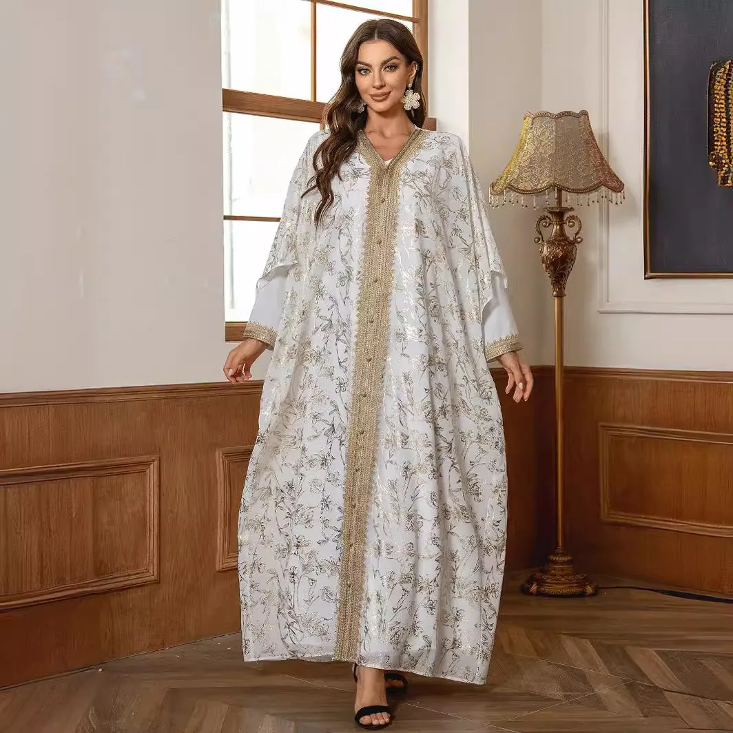 Sw002 Two-piece Dress Set, Ethnic Style, Chiffon, White, Elegant, Long-sleeved Robe Abaya Ramadan Dubai Luxury Islam Elegant
Sw002 Two-piece Dress Set, Ethnic Style, Chiffon, White, Elegant, Long-sleeved Robe Abaya Ramadan Dubai Luxury Islam Elegant
