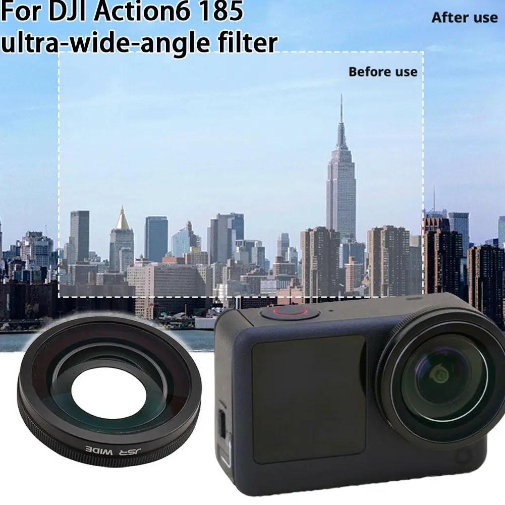 Для широкоугольного фильтра объектива камеры Action 6, 185 ° Адаптер Superview для водонепроницаемой спортивной камеры, HD Anti-Distortion F4F0
Для широкоугольного фильтра объектива камеры Action 6, 185 ° Адаптер Superview для водонепроницаемой спортивной камеры, HD Anti-Distortion F4F0