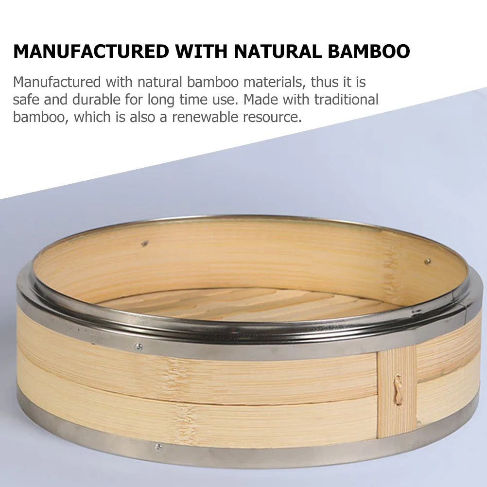 Bamboo Steamer Material Large Size Reusable Kitchen Accessory Food Basket Pan Compatible Practical Bun Steamer
Bamboo Steamer Material Large Size Reusable Kitchen Accessory Food Basket Pan Compatible Practical Bun Steamer