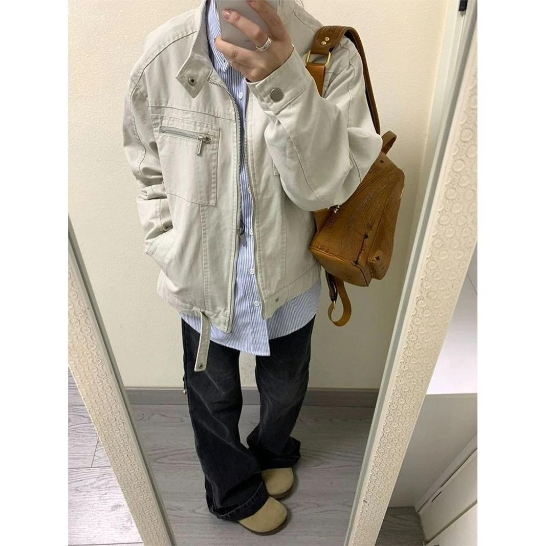 American Vintage Denim Coats Women and Mens Casual Y2k Clothing Harajuku Gothic Jean Jackets Retro Autumn 2025 Casual Chic 
American Vintage Denim Coats Women and Mens Casual Y2k Clothing Harajuku Gothic Jean Jackets Retro Autumn 2025 Casual Chic