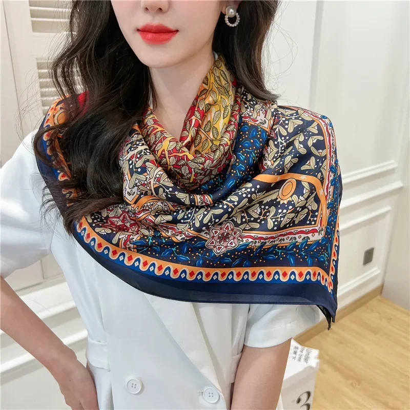 Sunscreen large square scarf women's spring 2024 new simulation silk satin printing silk scarf scarf shawl
Sunscreen large square scarf women's spring 2024 new simulation silk satin printing silk scarf scarf shawl