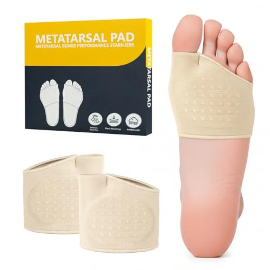 2 PCS Metatarsal Pads for Women and Men - Ball of Feet Pain Relief Cushion with Gel Pad, Feet Pads for Morton's Neuroma and Met
2 PCS Metatarsal Pads for Women and Men - Ball of Feet Pain Relief Cushion with Gel Pad, Feet Pads for Morton's Neuroma and Met