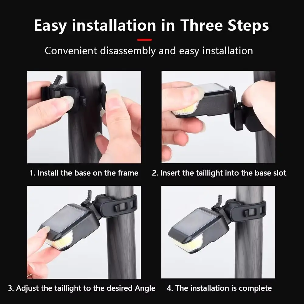 6 Gears Bike Solar Taillights Waterproof Multifunctional Charging Emergency Warning Lights Foldable Strap-On Installation
6 Gears Bike Solar Taillights Waterproof Multifunctional Charging Emergency Warning Lights Foldable Strap-On Installation