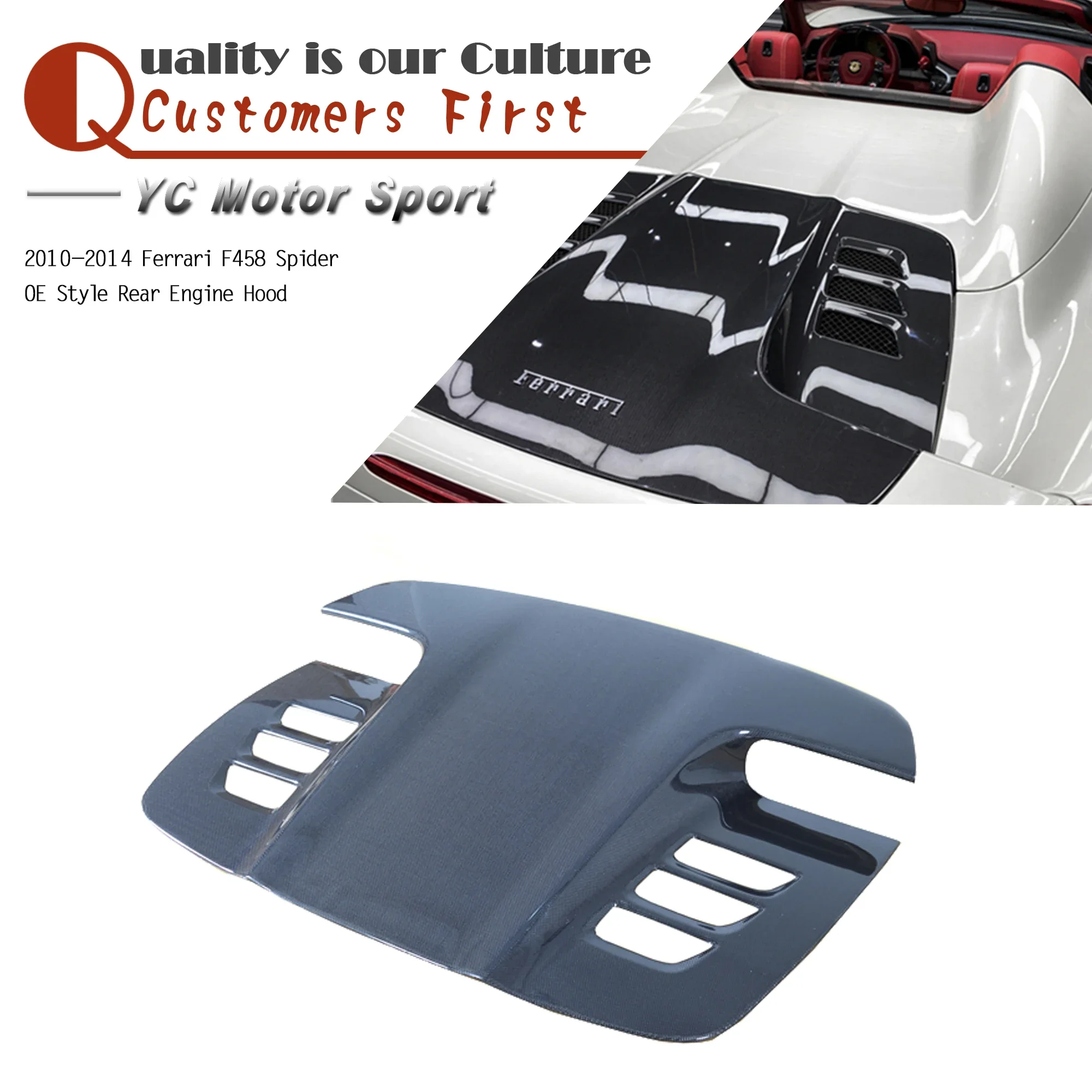 Car Accessories Dry Carbon Fiber OE Style Rear Engine Hood Fit For 2010-2014 F458 Spider Rear Engine Hood Cover
Car Accessories Dry Carbon Fiber OE Style Rear Engine Hood Fit For 2010-2014 F458 Spider Rear Engine Hood Cover