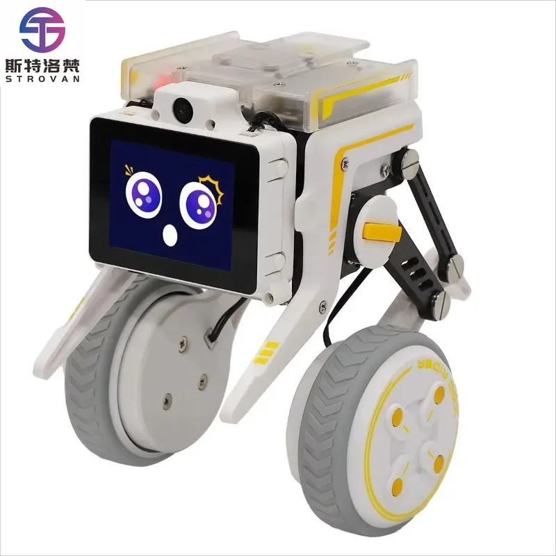 Two-Wheeled Plastic Robot Kit CM4 Core Module Science & Engineering Toy Set
