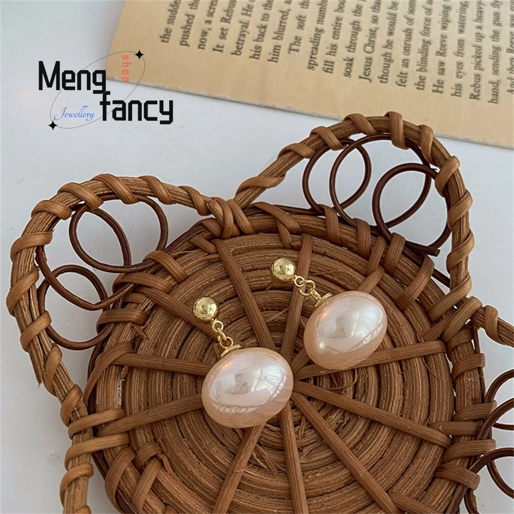 Fashionable Light Pink Amber Pearl Earrings With A Feminine Texture, Flat And Round Pearl Stud Earrings, And Elegant Earrings
Fashionable Light Pink Amber Pearl Earrings With A Feminine Texture, Flat And Round Pearl Stud Earrings, And Elegant Earrings