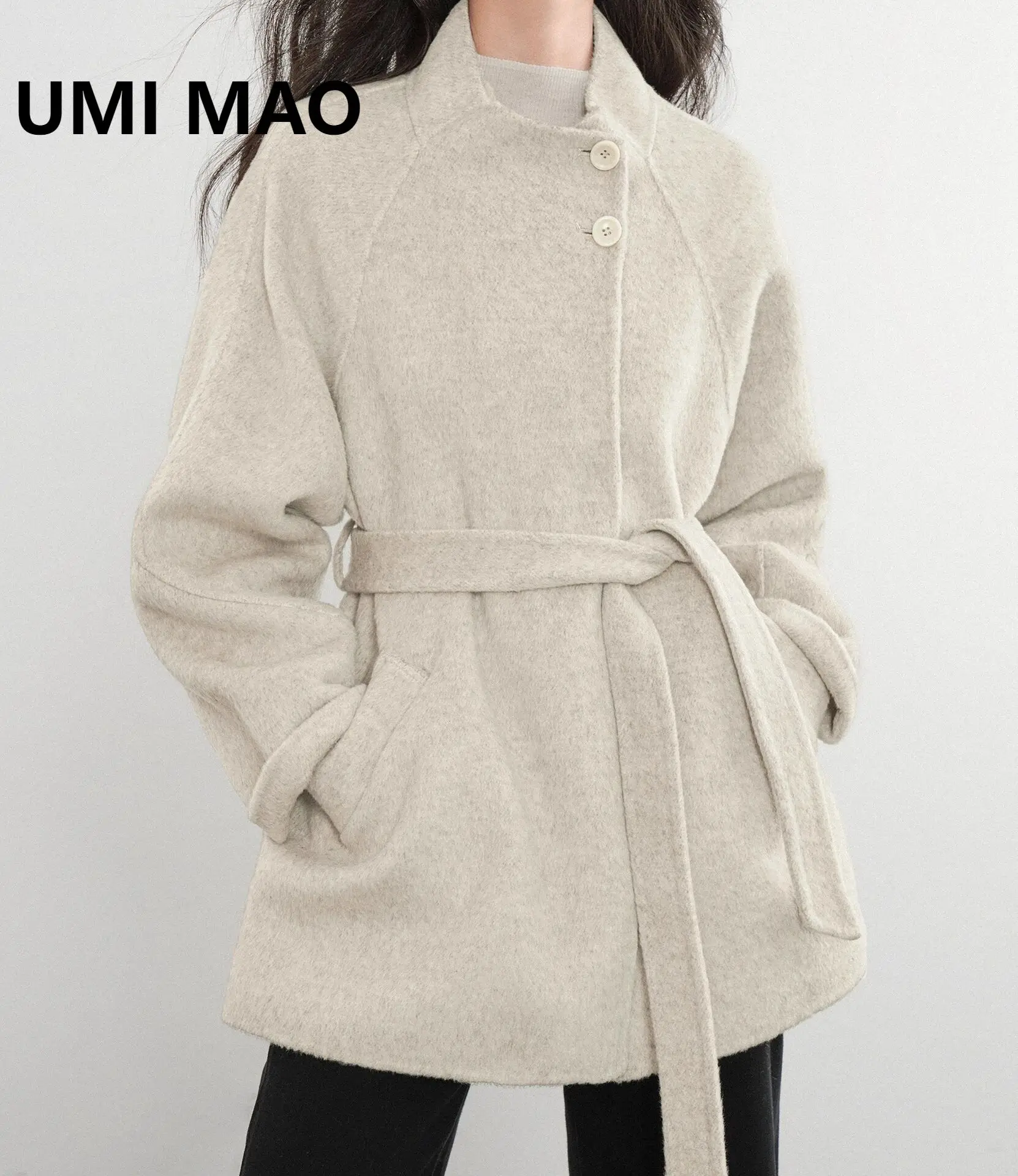 UMI MAO Stand Collar Double-Sided Wool Coat For Women, High-End Feel, Elegant Short Woolen Coat For Petite Figures
UMI MAO Stand Collar Double-Sided Wool Coat For Women, High-End Feel, Elegant Short Woolen Coat For Petite Figures