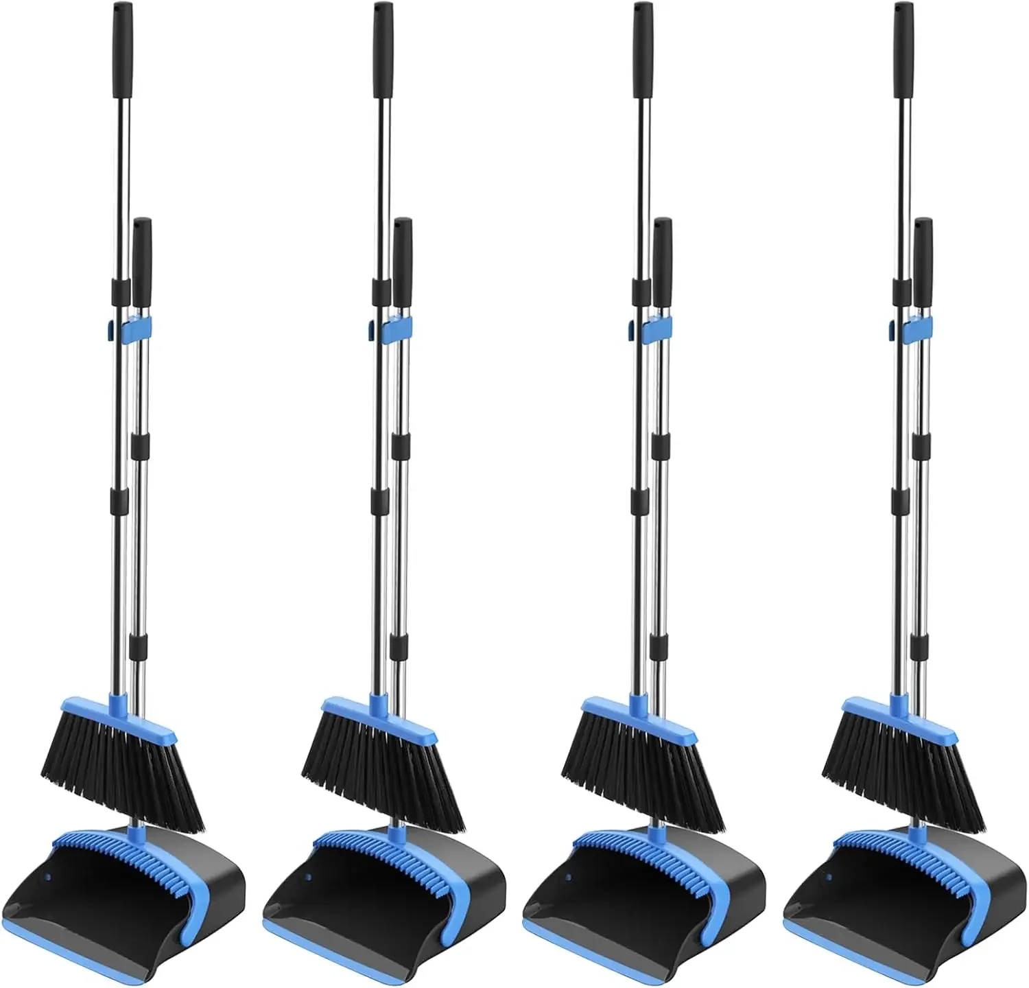 52 In Long Adjustable Handle Broom Dustpan Combo Set With Dustpan Teeth Auto Clean Hair For Home Kitchen Office Hall Floors Blac
52 In Long Adjustable Handle Broom Dustpan Combo Set With Dustpan Teeth Auto Clean Hair For Home Kitchen Office Hall Floors Blac