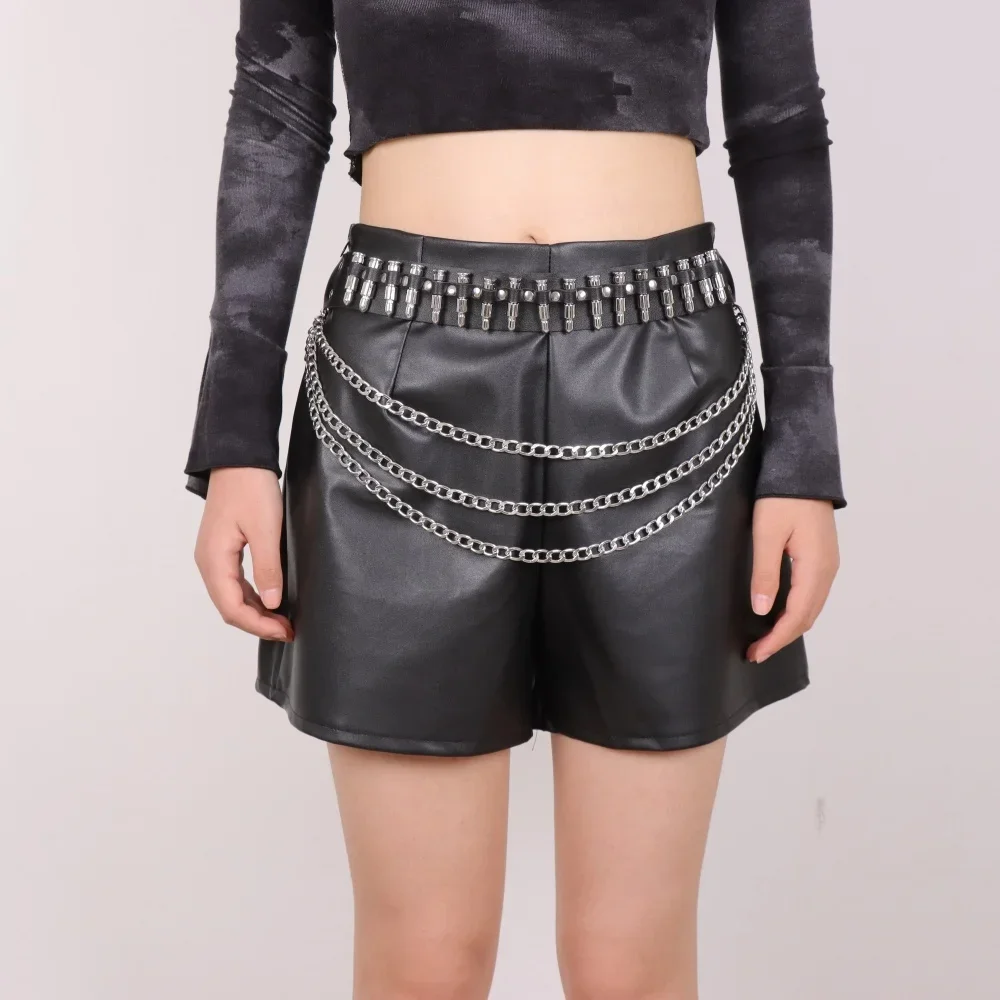 A Women'S Fashion Faux Leather Belt with a Body-Hugging Chain Decoration, Perfect for Punk Style, Festivals, Casual Outings, And
A Women'S Fashion Faux Leather Belt with a Body-Hugging Chain Decoration, Perfect for Punk Style, Festivals, Casual Outings, And