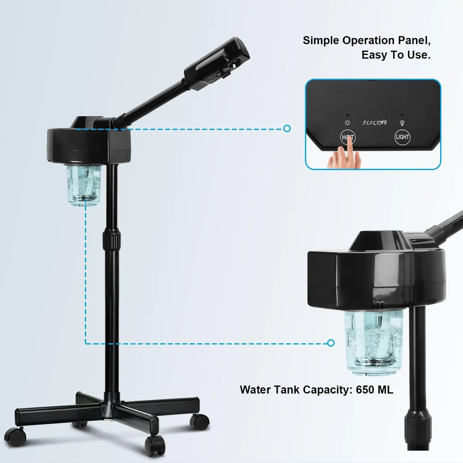 2-in-1 face steamer, beauty salon physiotherapy hot spray, simple facial hydration spray machine
2-in-1 face steamer, beauty salon physiotherapy hot spray, simple facial hydration spray machine