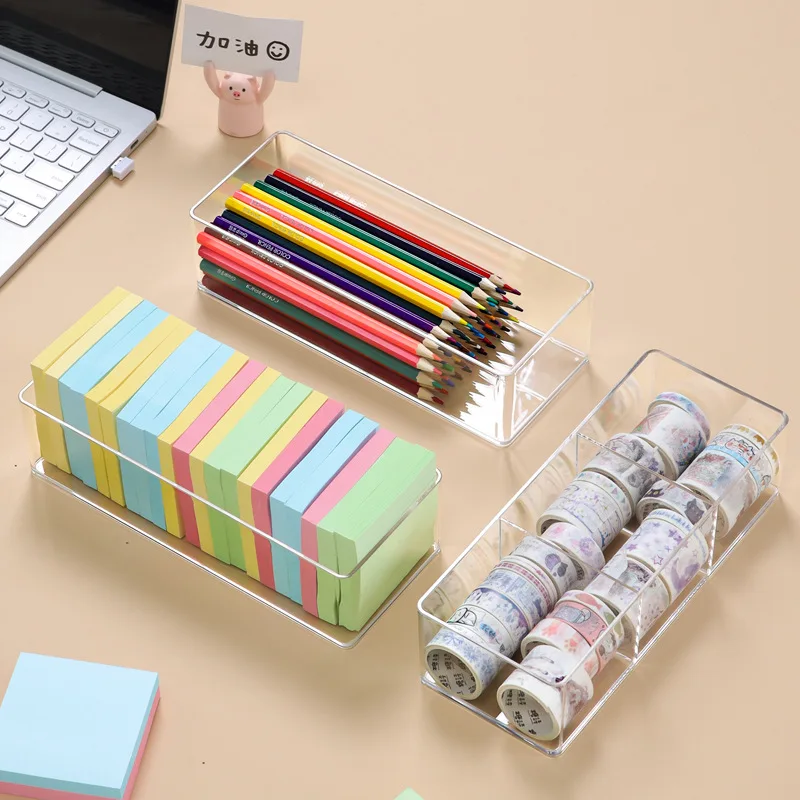 Large-capacity Desktop Sticky Note Stationery Storage Box Case Clear Acrylic School Office Desk Organizer Box
Large-capacity Desktop Sticky Note Stationery Storage Box Case Clear Acrylic School Office Desk Organizer Box