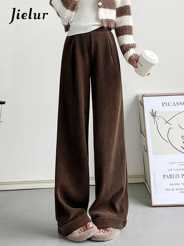 Jielur Winter New Loose Streetwear Pants Simple Casual Solid Color Straight Fashion Female Wide Leg Pants Basic Office Ladies
Jielur Winter New Loose Streetwear Pants Simple Casual Solid Color Straight Fashion Female Wide Leg Pants Basic Office Ladies