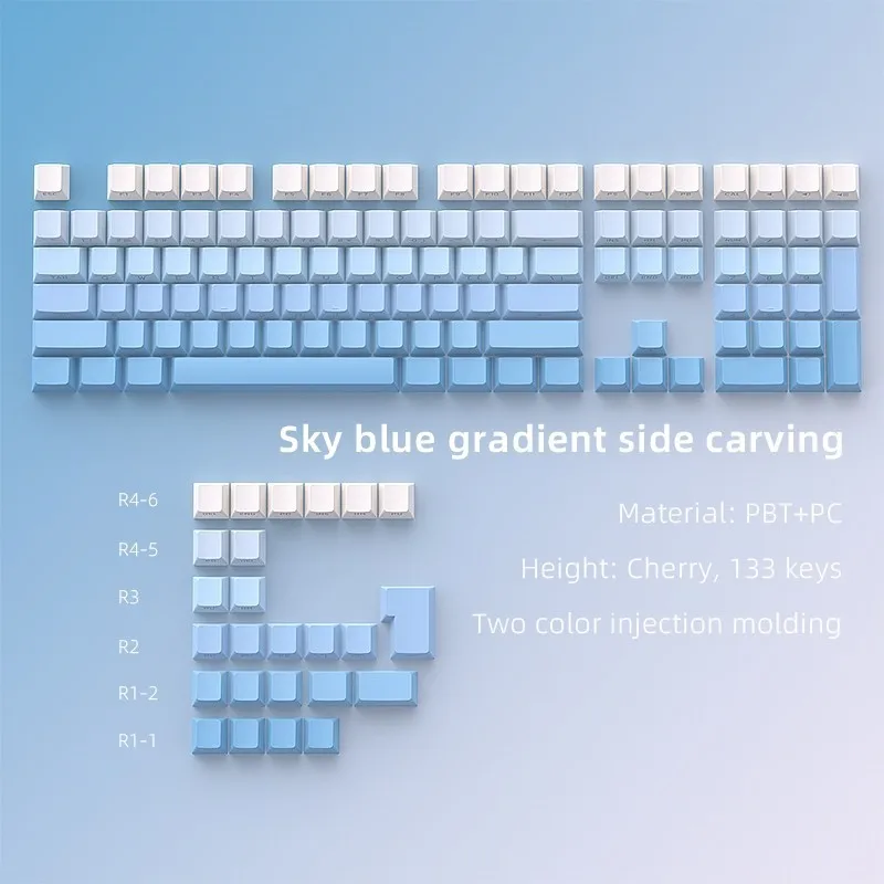 Shine Through Side Printed Keycap Cherry Profile PBT Material Gradient Color Personalized Mechanical Keyboard DIY Doubleshot
Shine Through Side Printed Keycap Cherry Profile PBT Material Gradient Color Personalized Mechanical Keyboard DIY Doubleshot