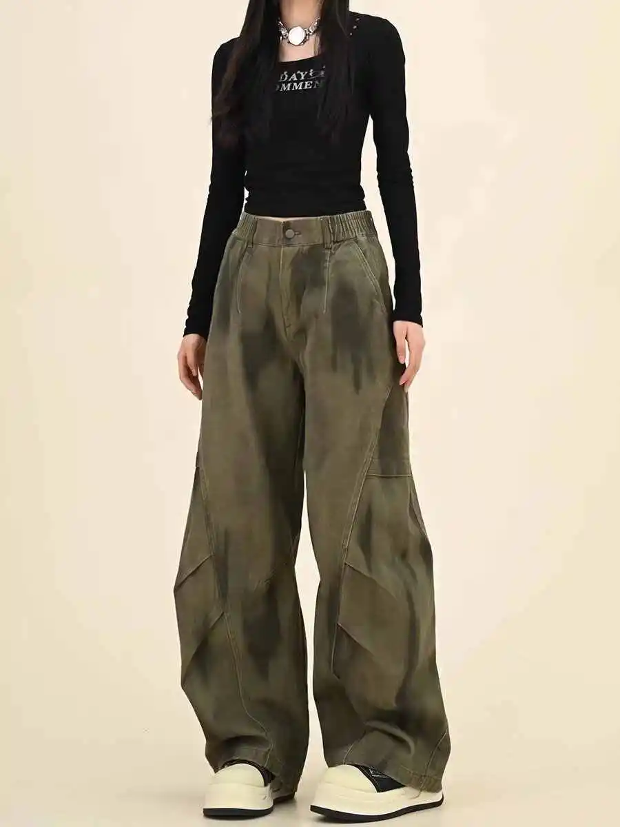 Green Vintage High Waist Women Jeans Fashion Streetwear Wide Leg Jean Hip-hop Y2K Style Female Trouser 2025 Baggy Denim Pants
Green Vintage High Waist Women Jeans Fashion Streetwear Wide Leg Jean Hip-hop Y2K Style Female Trouser 2025 Baggy Denim Pants