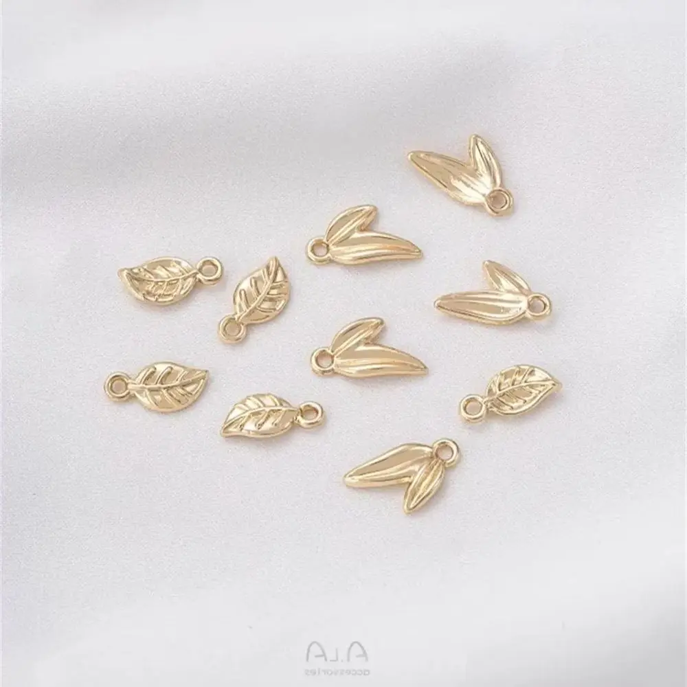 14K Gold Leaf Pendant Bamboo Leaf Pendant Handmade Diy Bracelet Earrings Tail Chain Charms Pendant Accessories
14K Gold Leaf Pendant Bamboo Leaf Pendant Handmade Diy Bracelet Earrings Tail Chain Charms Pendant Accessories
