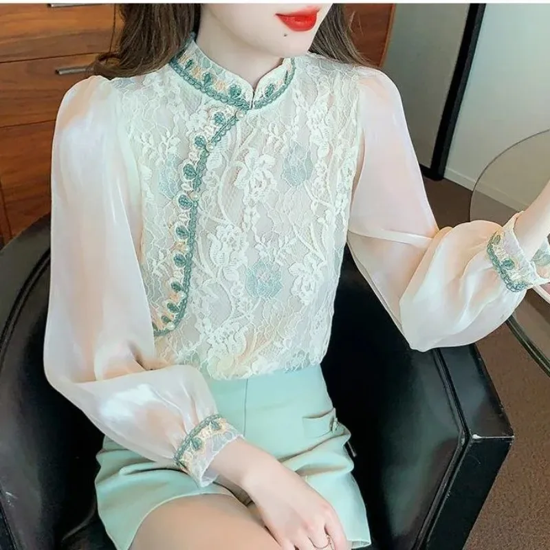 New Chinese Top Chiffon Shirt Long Sleeve 2025 New Autumn Women's Printed Retro Pullover
New Chinese Top Chiffon Shirt Long Sleeve 2025 New Autumn Women's Printed Retro Pullover
