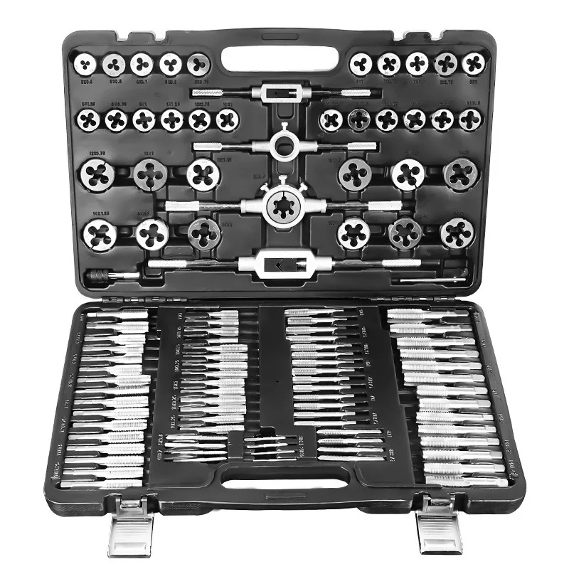 110 Pcs Adjustable Ratchet Tap Wrench Set Pneumatic Sleeve Thread Tap Holder Special Taps Dies Kit
110 Pcs Adjustable Ratchet Tap Wrench Set Pneumatic Sleeve Thread Tap Holder Special Taps Dies Kit