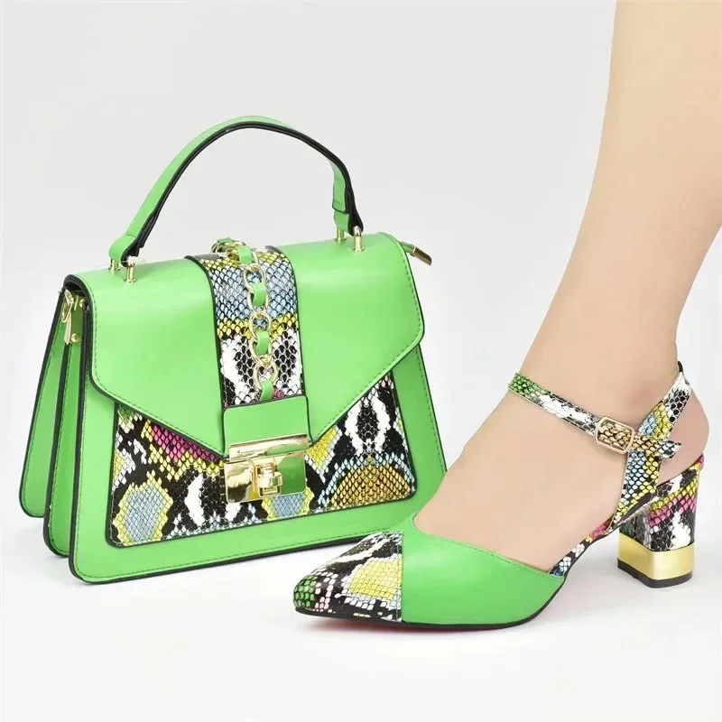 New Design Italian Shoe and Bag Set for Party In Women Ladies Shoes and Sandals Snake Print Heels Wedding Shoes for Women Bride
New Design Italian Shoe and Bag Set for Party In Women Ladies Shoes and Sandals Snake Print Heels Wedding Shoes for Women Bride
