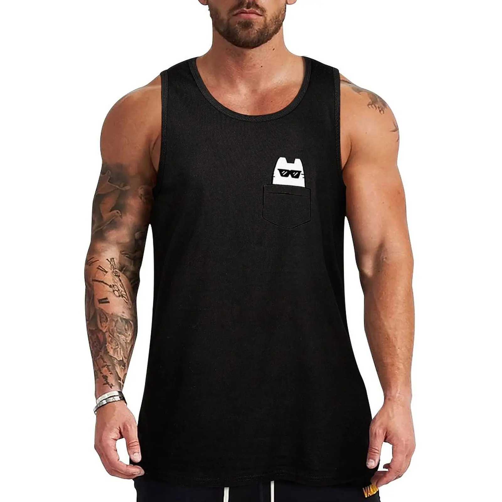 Cool Cat in Pocket Tank Top Casual Lounge Tank Top Sleeveless Loose Soft Shirt
Cool Cat in Pocket Tank Top Casual Lounge Tank Top Sleeveless Loose Soft Shirt