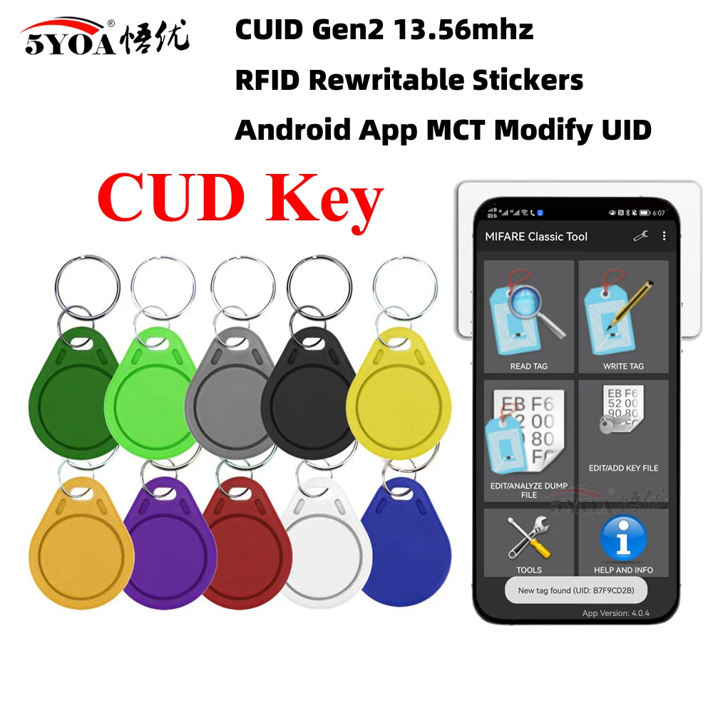 5YOA 10pcs 100pcs GEN2 CUID Android App MCT Modify UID Changeable Badge Keyfob 1k S50 13.56MHz Card Block 0 Writable HF 14443A
5YOA 10pcs 100pcs GEN2 CUID Android App MCT Modify UID Changeable Badge Keyfob 1k S50 13.56MHz Card Block 0 Writable HF 14443A