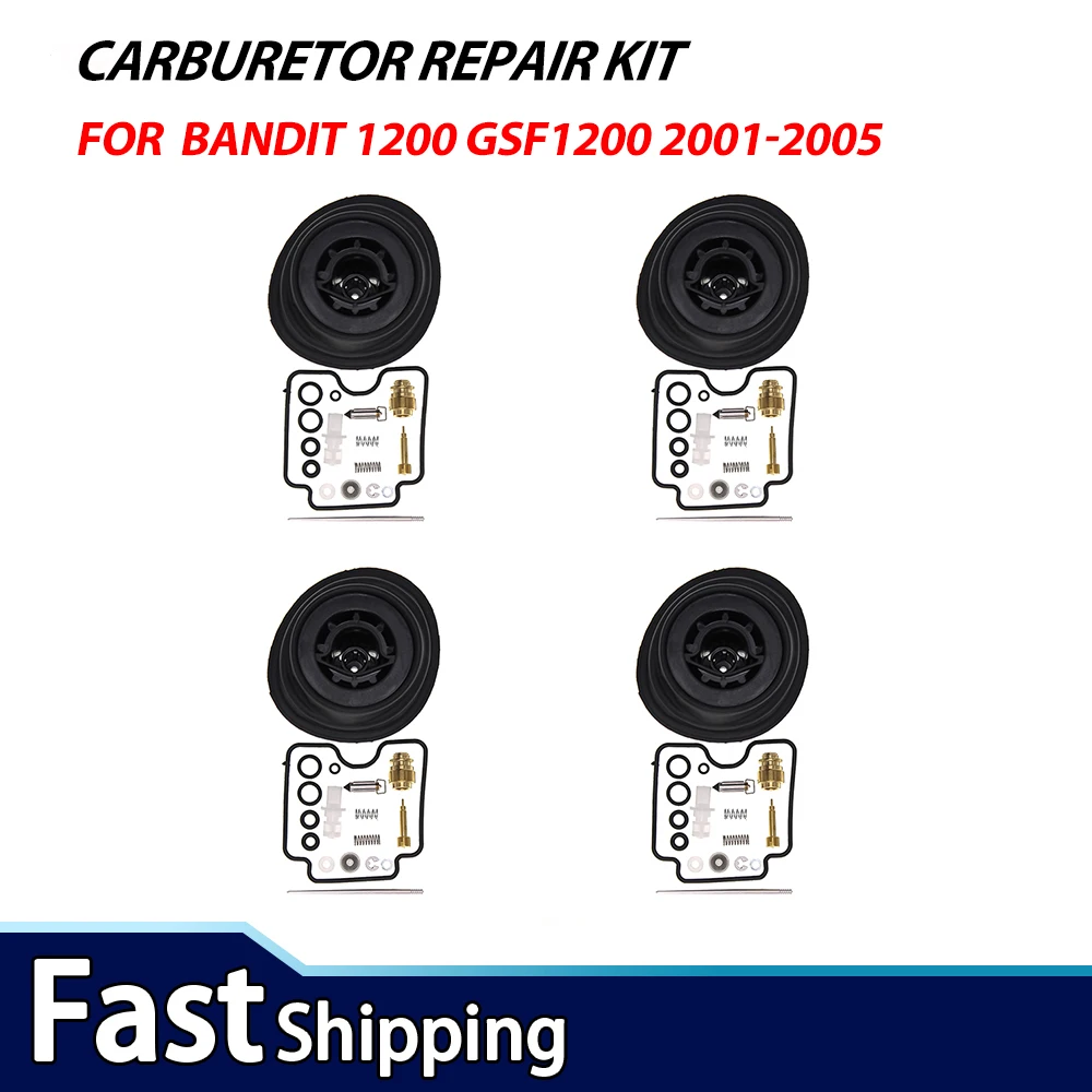 4Sets Carburetor Repair Kit For Bandit 1200 GSF1200 2001-2005 Diaphragm Float
4Sets Carburetor Repair Kit For Bandit 1200 GSF1200 2001-2005 Diaphragm Float