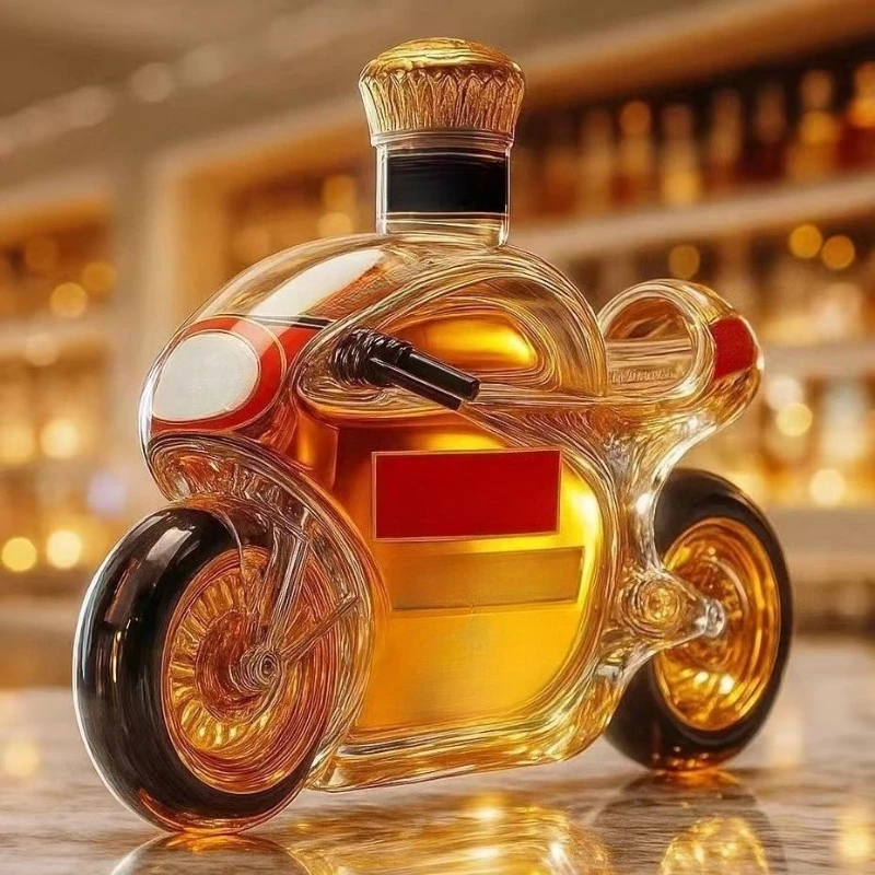 Handsome Motorcycle Shape Transparent Glass Whiskey Empty Bottle Bar Display Decanter Home Decoration Cocktail Storage Gift Set
Handsome Motorcycle Shape Transparent Glass Whiskey Empty Bottle Bar Display Decanter Home Decoration Cocktail Storage Gift Set