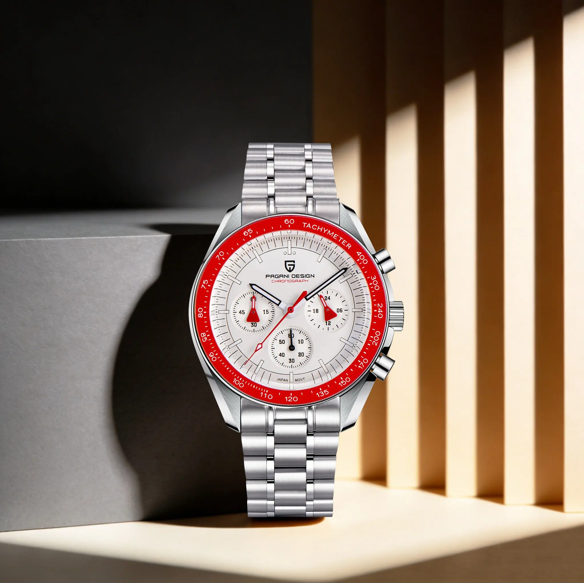 PAGANI DESIGN Trendy Athletic Men's Quartz Watch Dual-Purpose For Business Sport Stainless Steel Sapphire Glass Chronograph
PAGANI DESIGN Trendy Athletic Men's Quartz Watch Dual-Purpose For Business Sport Stainless Steel Sapphire Glass Chronograph