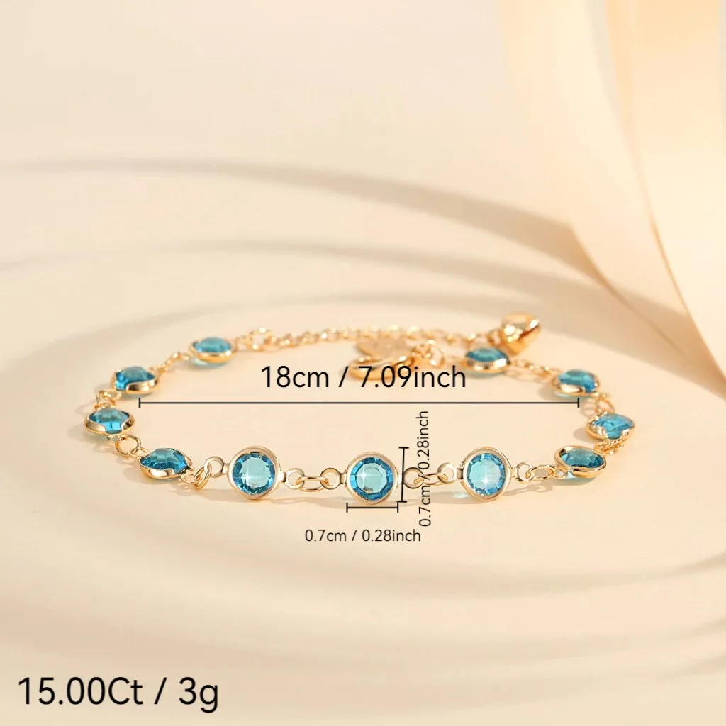 18K Gold Plated Glass Crystal Bracelet for Women, Copper Base Inlaid Round Zircon, Minimalist Luxury Style Jewelry Gift
18K Gold Plated Glass Crystal Bracelet for Women, Copper Base Inlaid Round Zircon, Minimalist Luxury Style Jewelry Gift