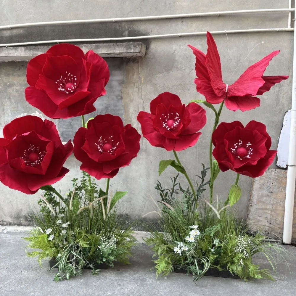 170cm Large Artificial Flowers Red Poppy Paper Flower Wedding Decor Window Display Garden Decoration Photography Prop Home Decor
170cm Large Artificial Flowers Red Poppy Paper Flower Wedding Decor Window Display Garden Decoration Photography Prop Home Decor