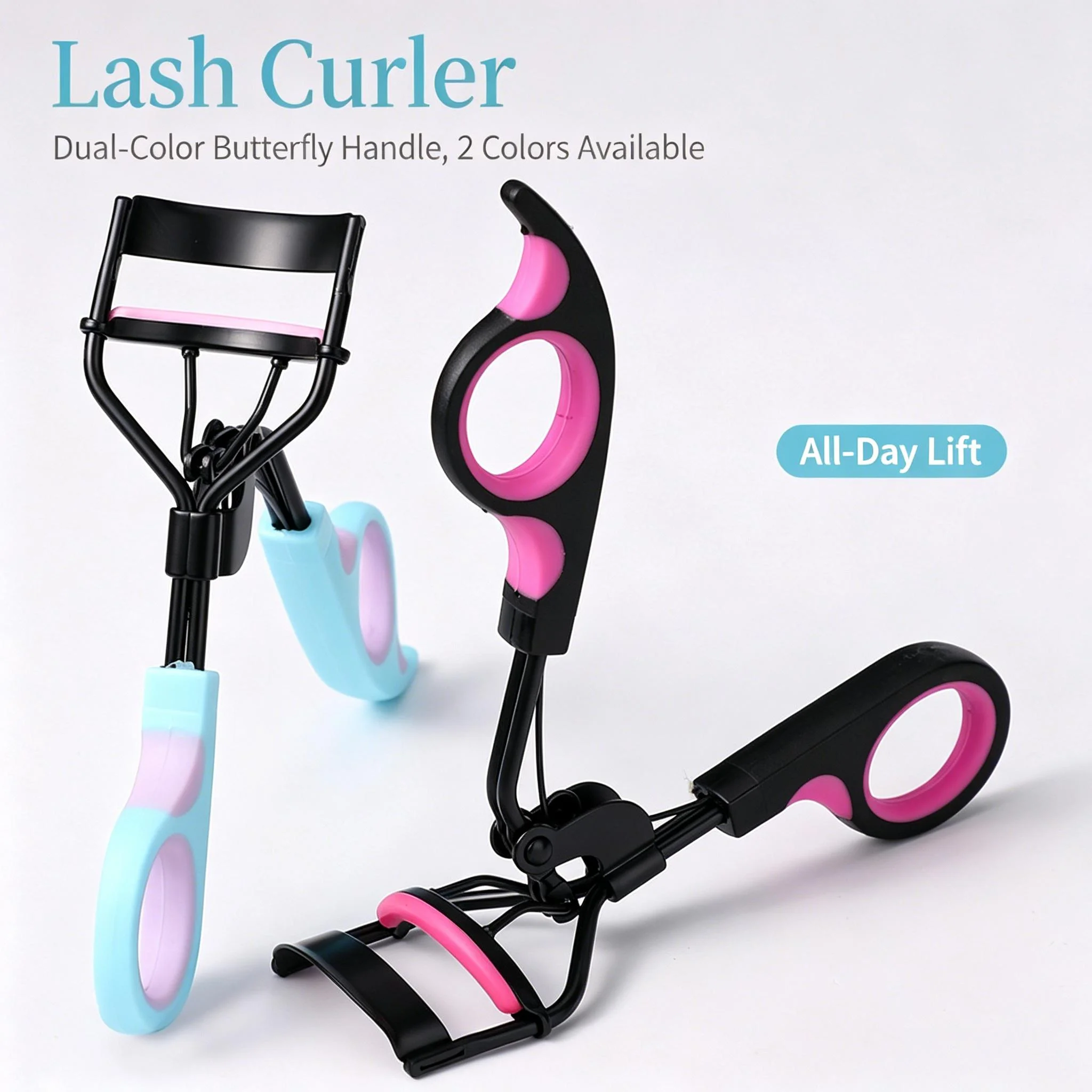 2PCS Women's Eyelash Curler Heavy-Duty & Ergonomic Handle with Contoured Design Black & Pink with Pink Tips Long-Lasting Lift
2PCS Women's Eyelash Curler Heavy-Duty & Ergonomic Handle with Contoured Design Black & Pink with Pink Tips Long-Lasting Lift