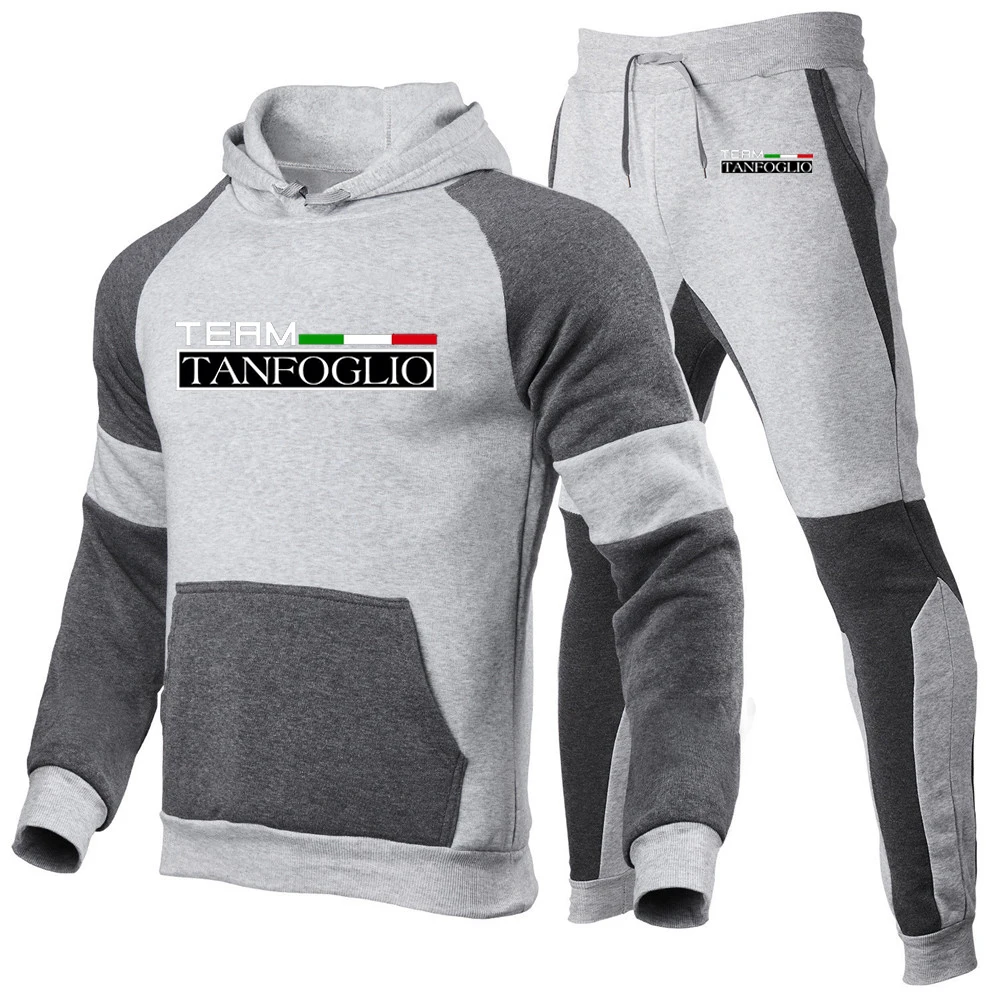 2025 Spring Autumn Tanfoglio Logo Print Fashion Pullover Hoodies+Sweatpants Suits Men's Personality Patchwork Cotton Sports Sets
2025 Spring Autumn Tanfoglio Logo Print Fashion Pullover Hoodies+Sweatpants Suits Men's Personality Patchwork Cotton Sports Sets